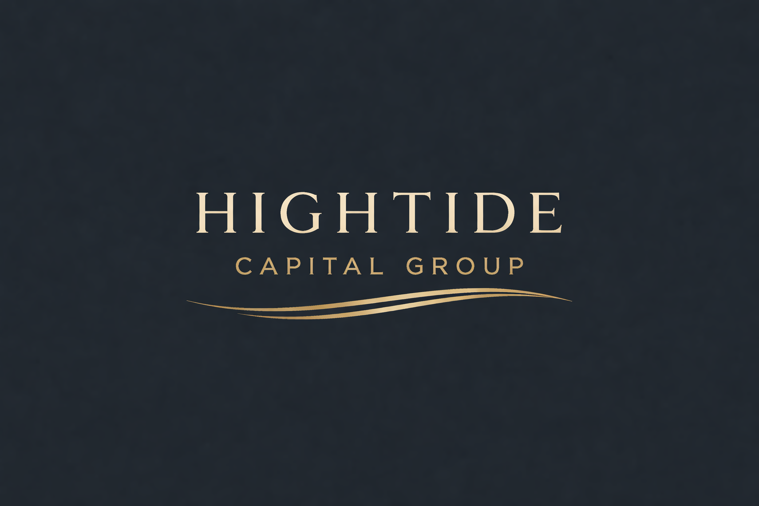 HighTide Capital Group wordmark on navy